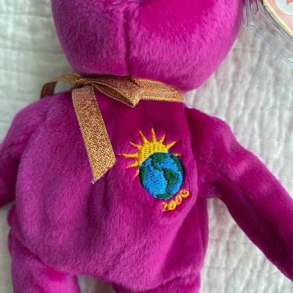 🆕 NEW Authentic Misspelled "Millenium" Ty Beanie Baby Millennium the Bear - Picture 3 of 10